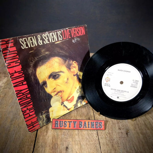 Record 7" Single, Alice Cooper, Seven & Seven is (Live)