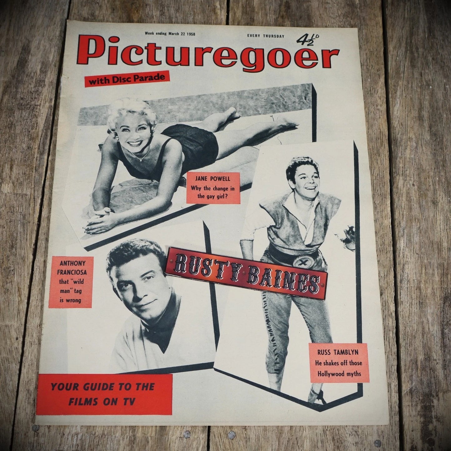 Vintage Picturegoer Magazine March 22 1958, Film/Cinema Actors. Cheesecake