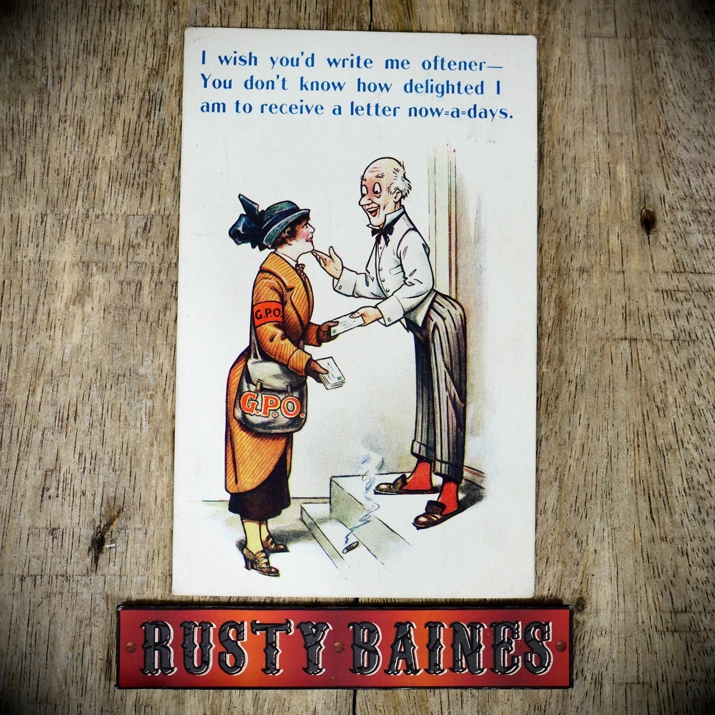 Postcard, Bamforth Comic 237, GPO Postwoman Delivery