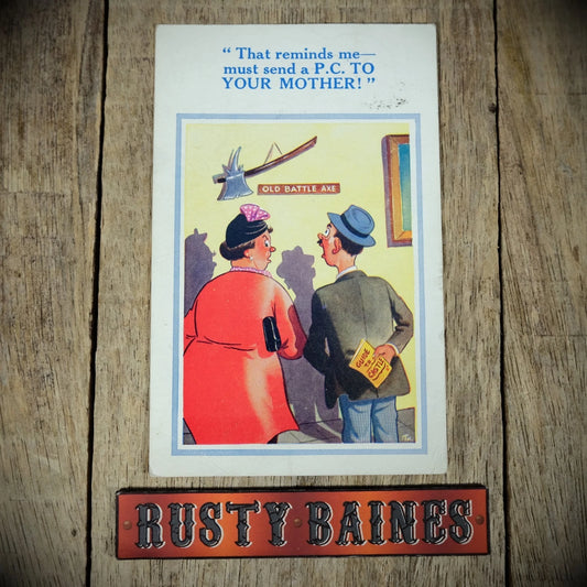 Postcard, Sunshine Comic, Mother in Law, Battle Axe