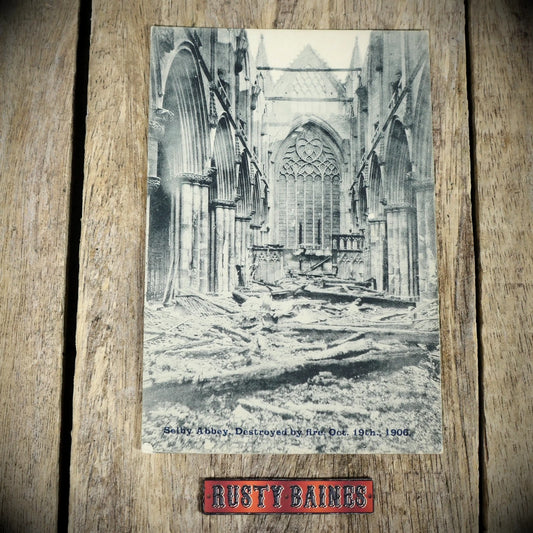 Postcard, Selby Abbey Fire Disaster 1906, Graham Glen Printed