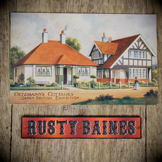 Postcard, Japan-British Exhibition, Oetzmann Cottage Houses, Printed