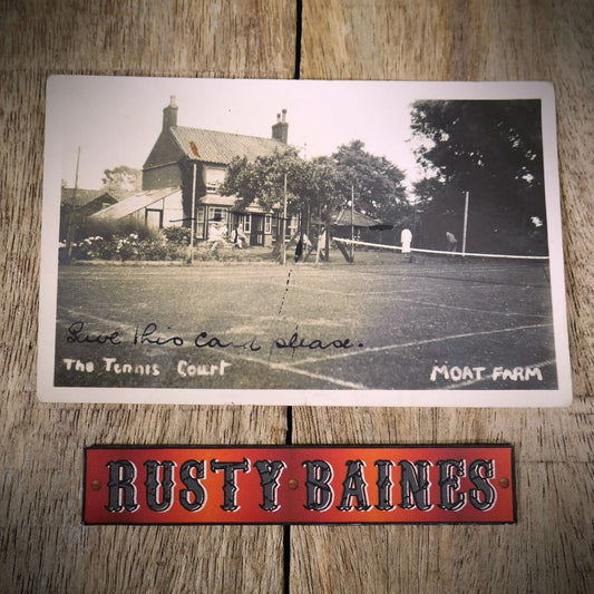 Postcard, Moat Farm Tennis Court, Moat Farm Kessingland Suffolk? RP
