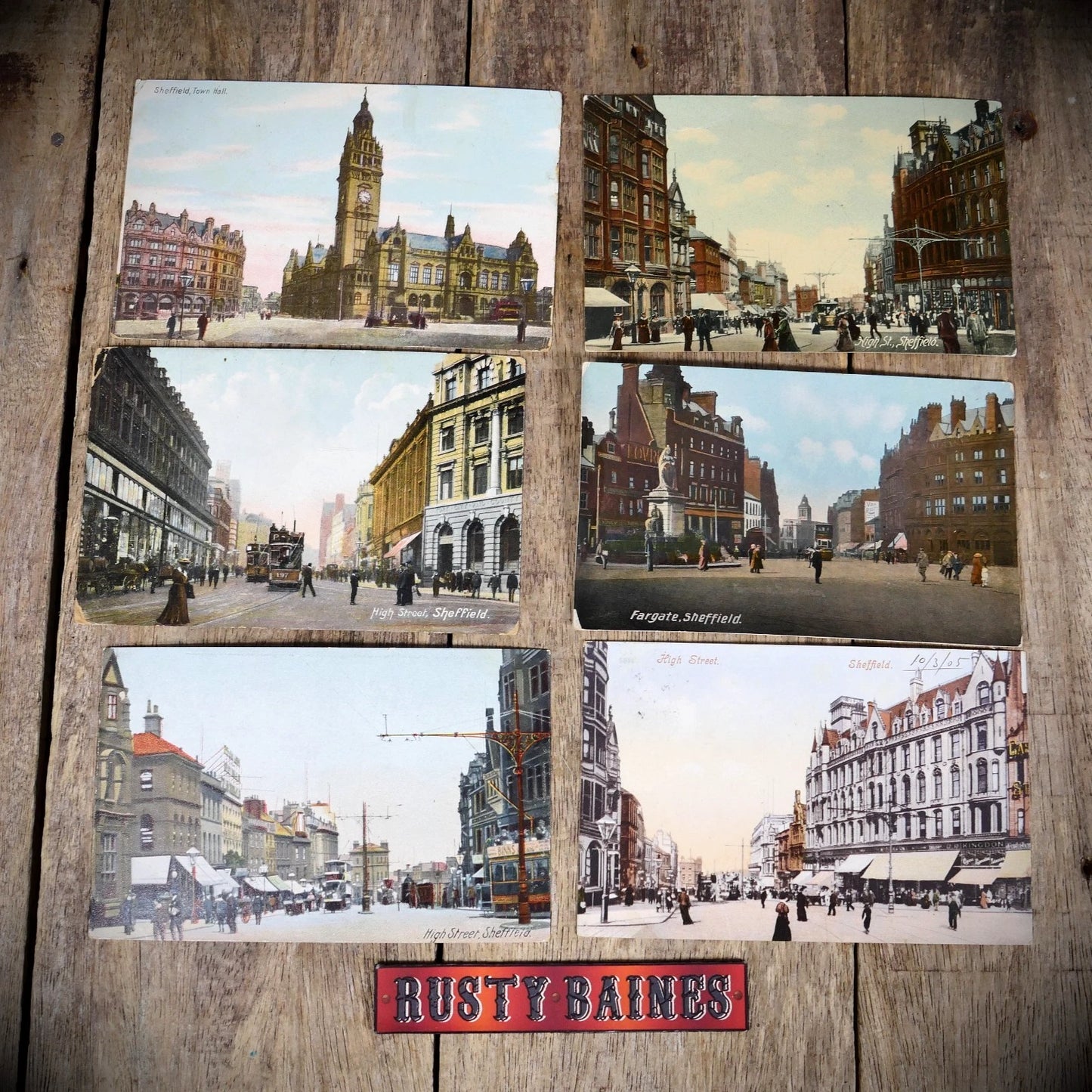 Postcard Bundle, Sheffield High Street Town Centre/Fargate
