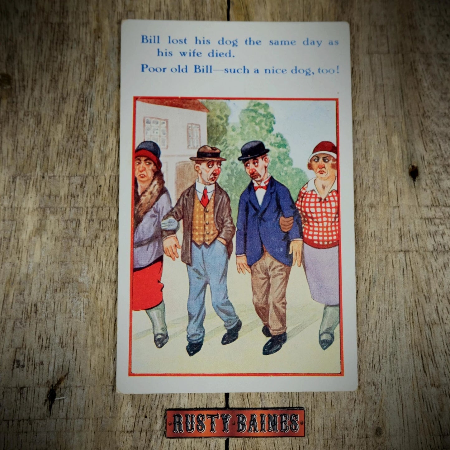 Postcard, Comic/Humour, Man Bill Lost His Wife & Dog