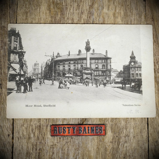 Postcard, Sheffield Moorhead Pinstone Street, 1903, Printed