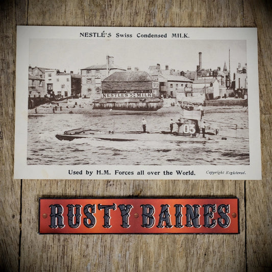 Postcard, Advertising Nestle Condensed Milk British Submarine, Printed