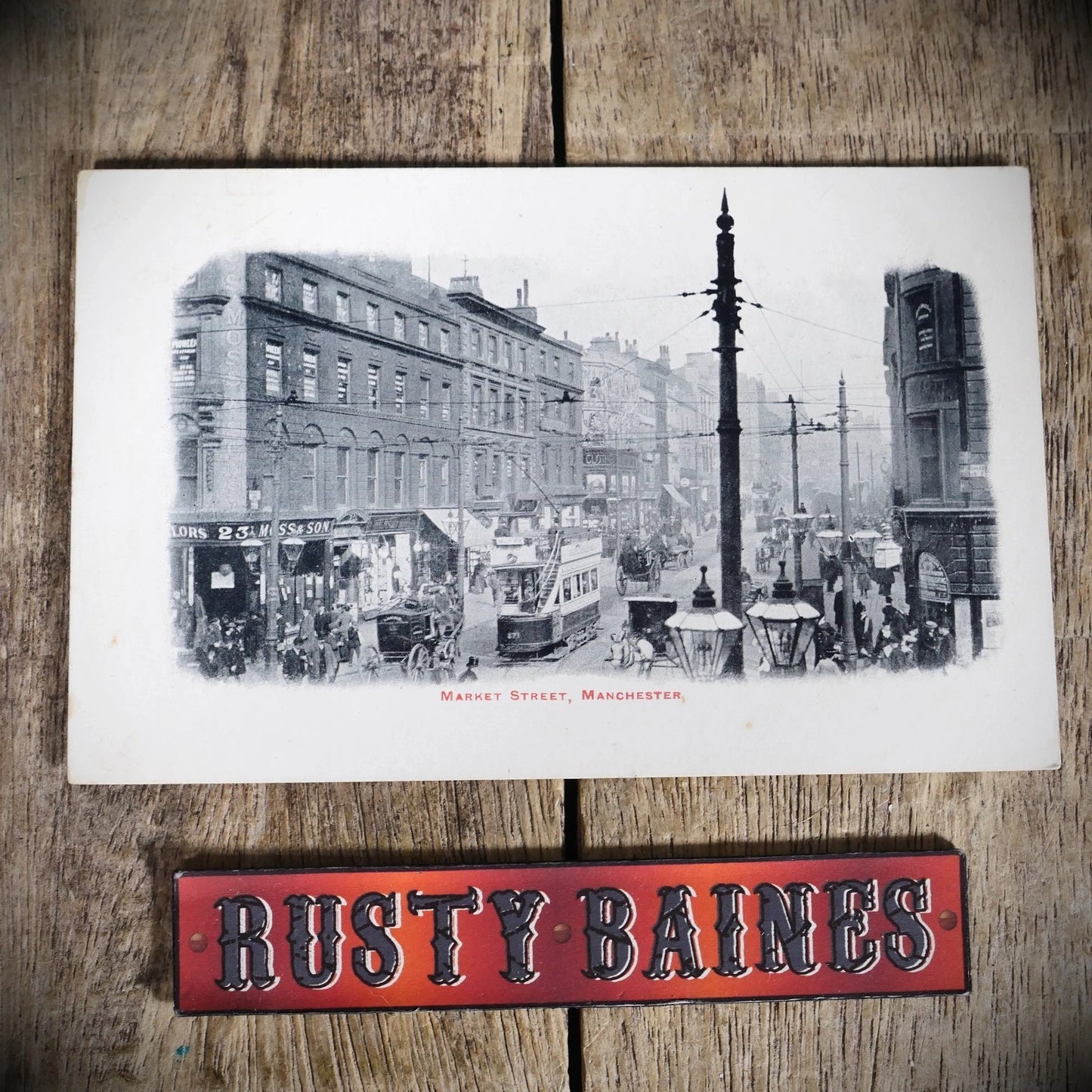 Postcard, Manchester Market Street, Early 1900s, Printed