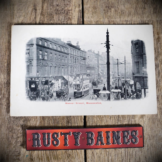 Postcard, Manchester Market Street, Early 1900s, Printed