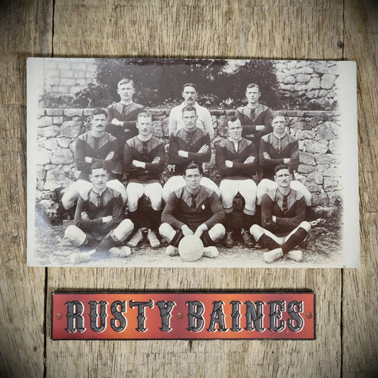Postcard, Unidentified Early 1900's Football Team, Real Photo