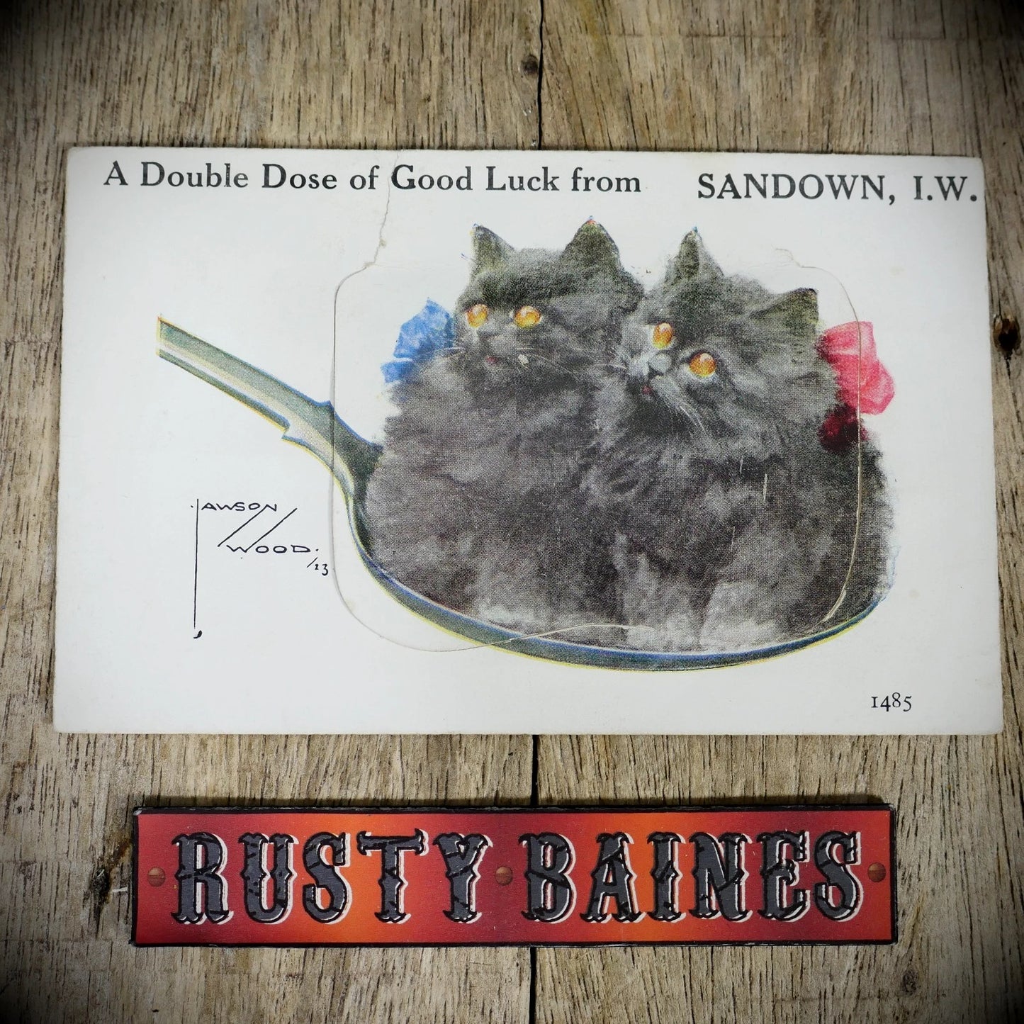 Postcard, Comic, Novelty Pull-Out, Lawson Wood Sadown Cats, Printed