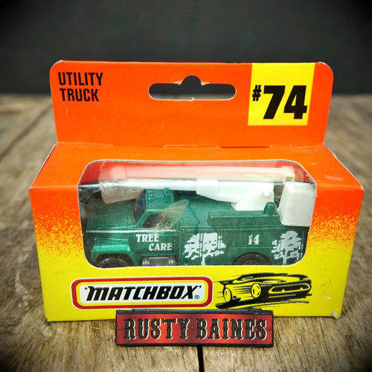 Matchbox, Sealed Box, MB211 #74 U.S. Utility Truck Green, Tree Care/Surgeon