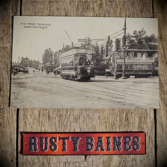 Postcard, Hampton Court Tram Terminus 1908, Printed