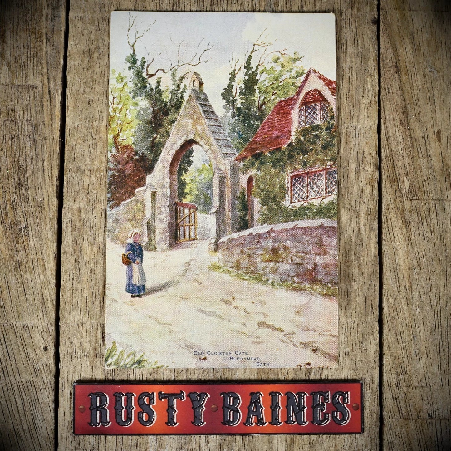 Postcard, Bath, Perrymead, Cloister Gate, J W Ruddock, Printed