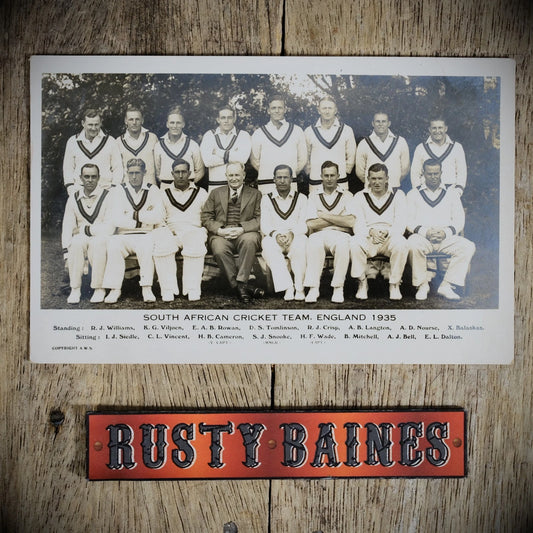 Postcard, South African Cricket Team, England 1935, Real Photo
