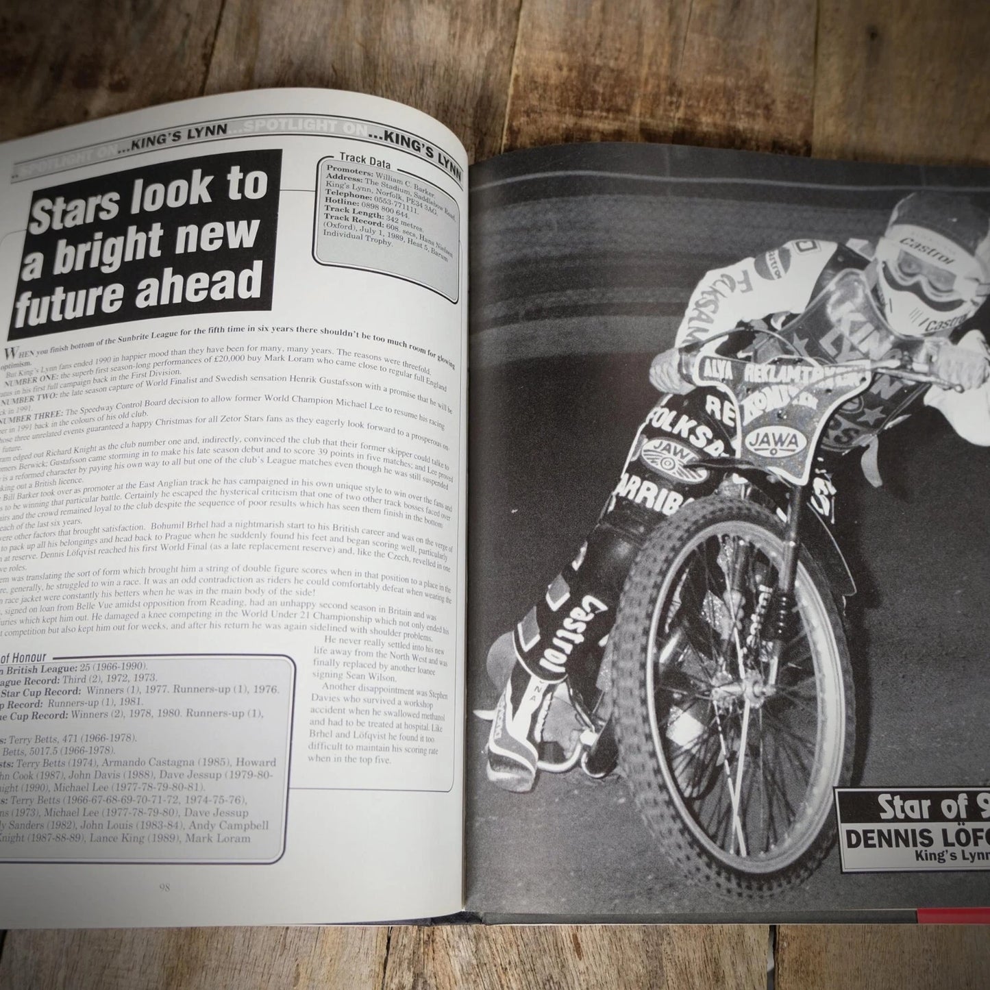 Speedway Yearbook 1991, Peter Oakes, Hardcover