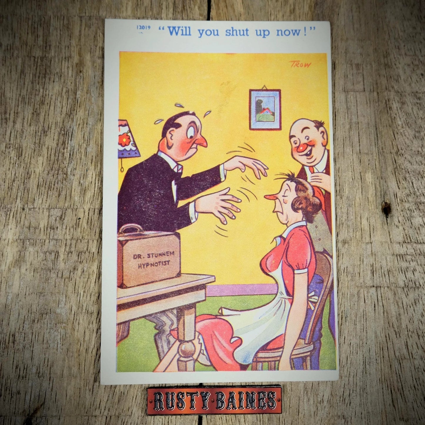 Postcard, Comic/Humour, Hypnotist, Nagging Wife