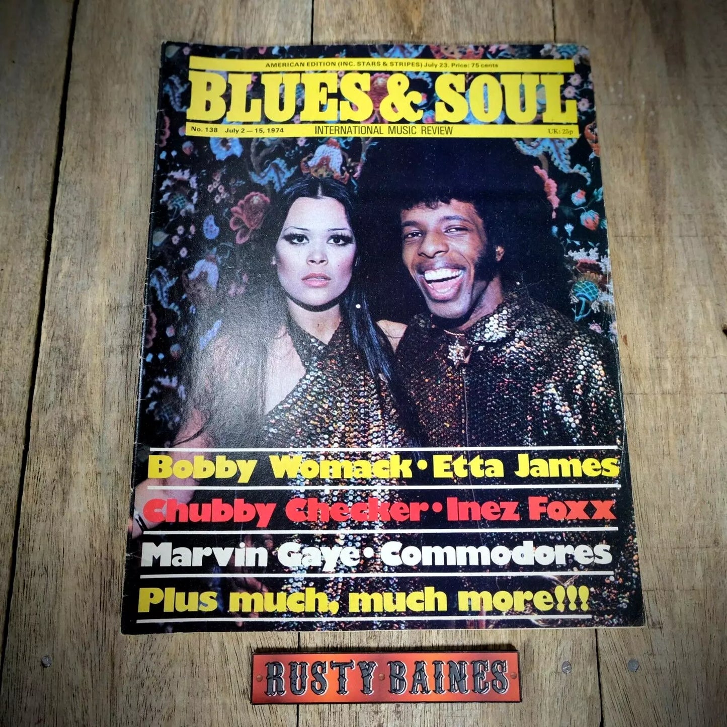 Blues & Soul Magazine #138 1974 Bobby Womack, Inez Foxx, Etta James, Commodores