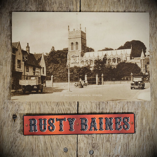 Postcard, Ipswich 1948, St Margaret's Church, Car/Lorry, Printed