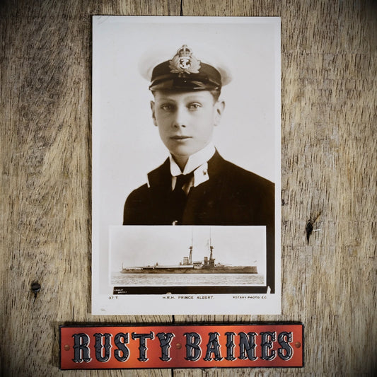 Postcard, Prince Albert, Naval Uniform, HMS Collingwood, Real Photo
