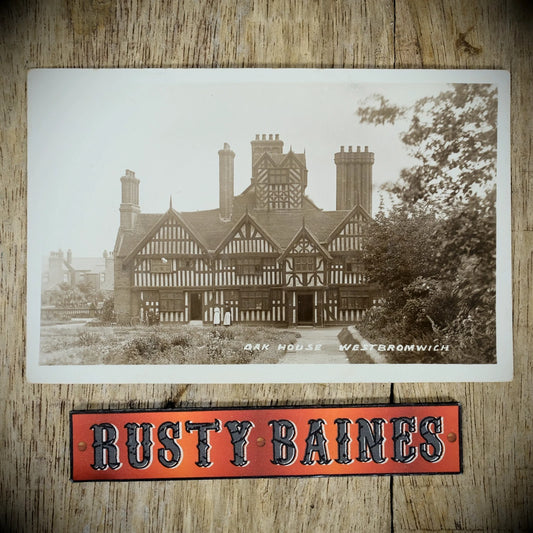 Postcard, Oak House, West Bromwich, 16th Century Timber, Real Photo