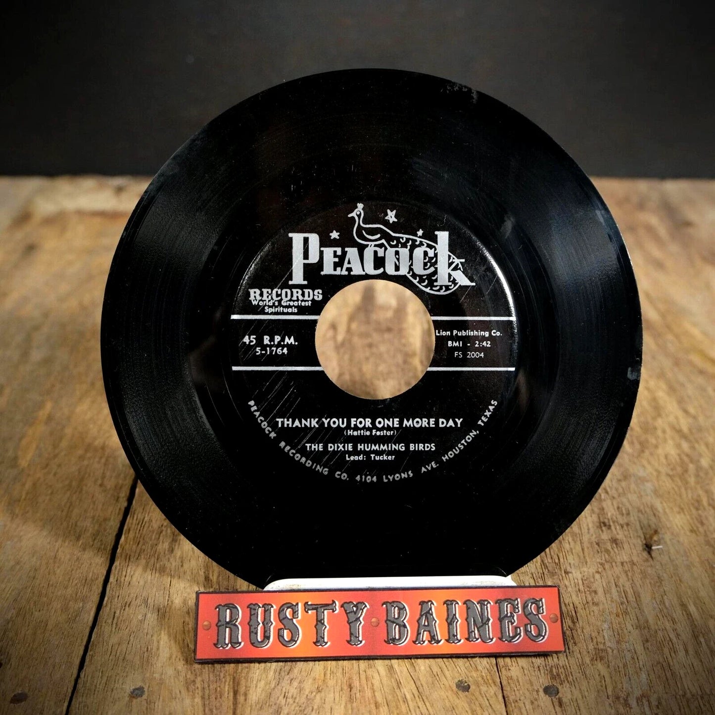Record 7" Single, The Dixie Humming Birds, Thank You For One More Day