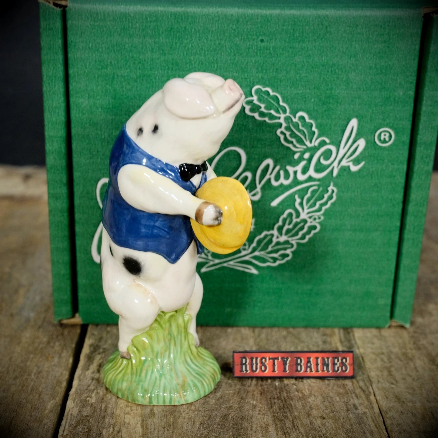 Beswick Andrew the Cymbalist, Novelty Pig, Boxed, Classical Musician Band