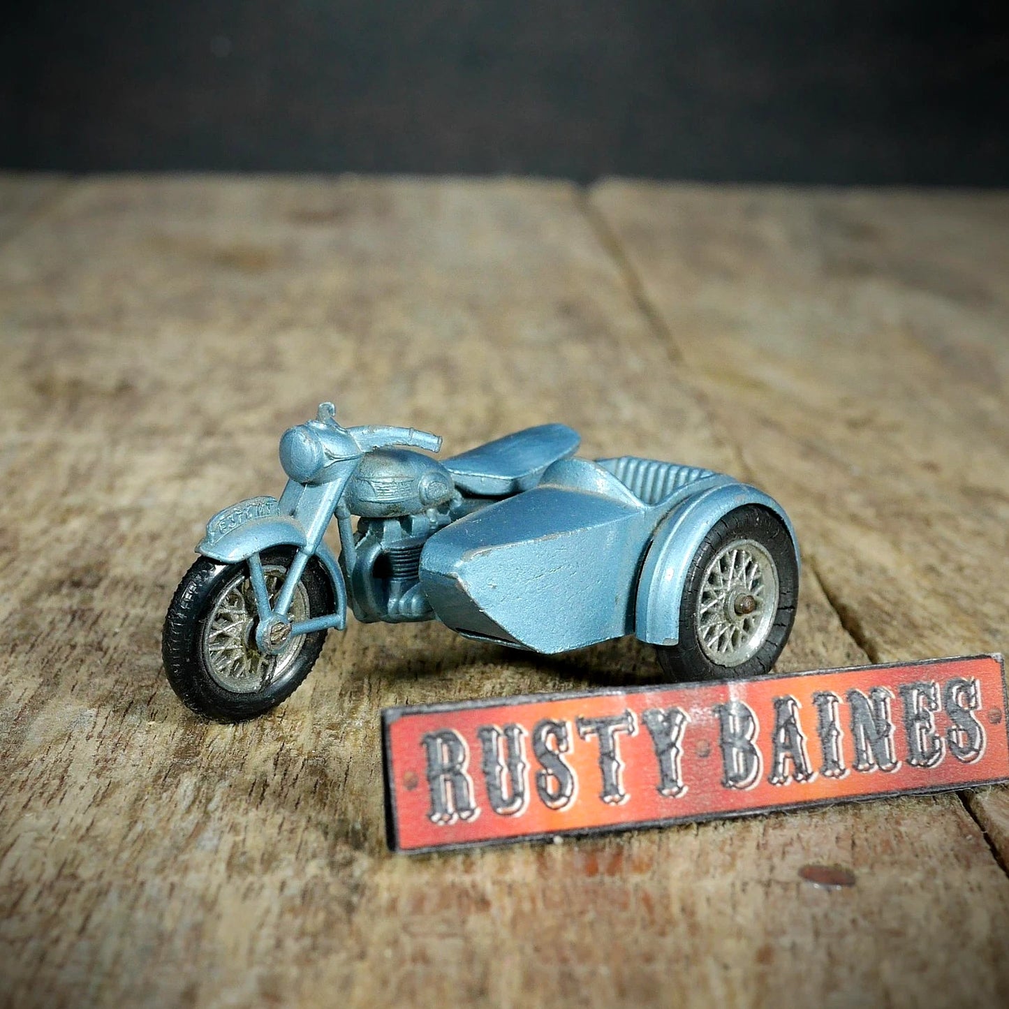 Original Vintage Matchbox/Lesney Triumph Tiger T110 Bike Sidecar Outfit, No Box