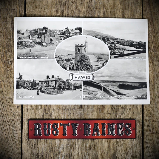 Postcard, Hawes Yorkshire Multiview, Gayle, Main St, Real Photo