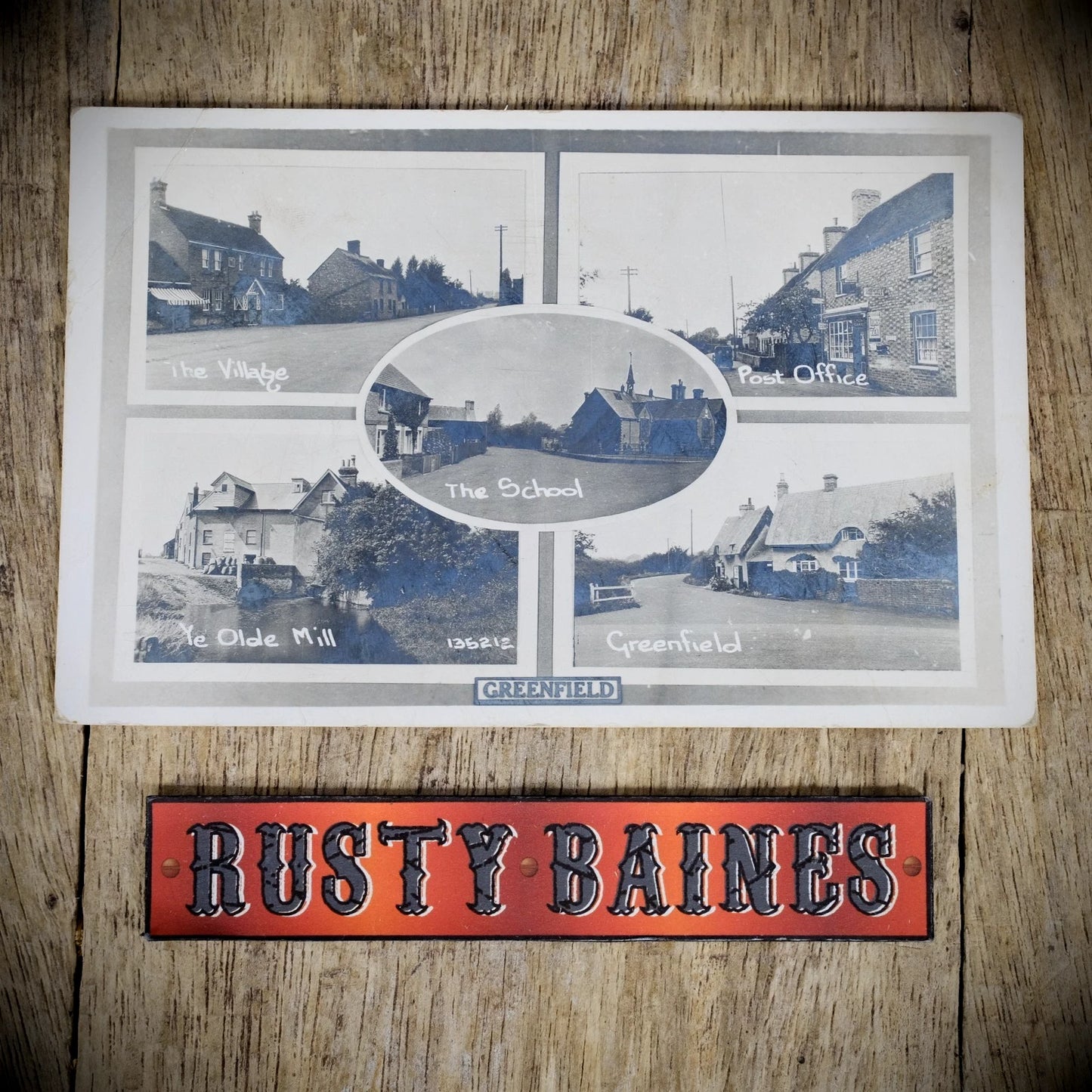 Postcard, Multiview Real Photo of Greenfield Village, School Etc