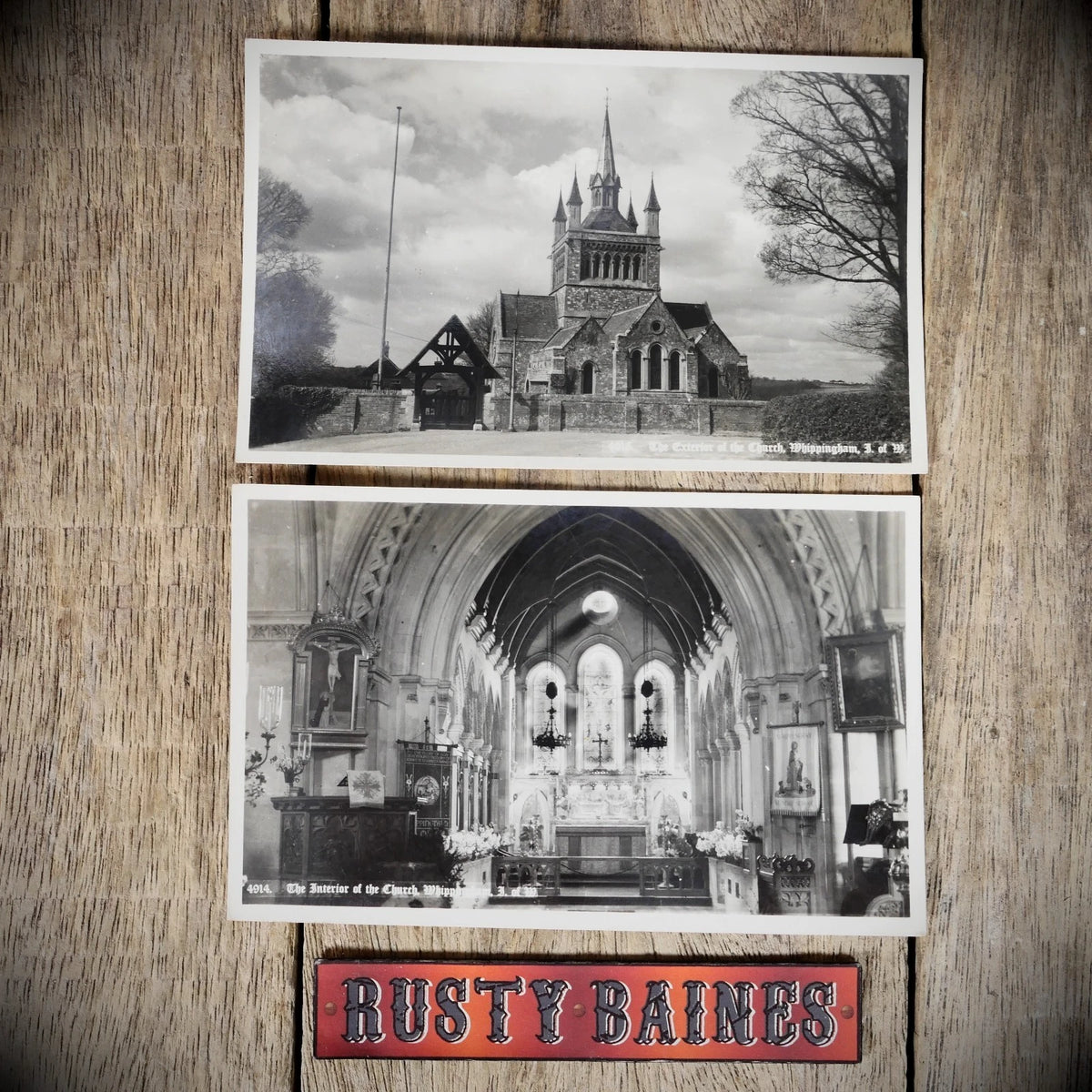 Postcards x2, Whippingham Church, Isle of Wight, Real Photo