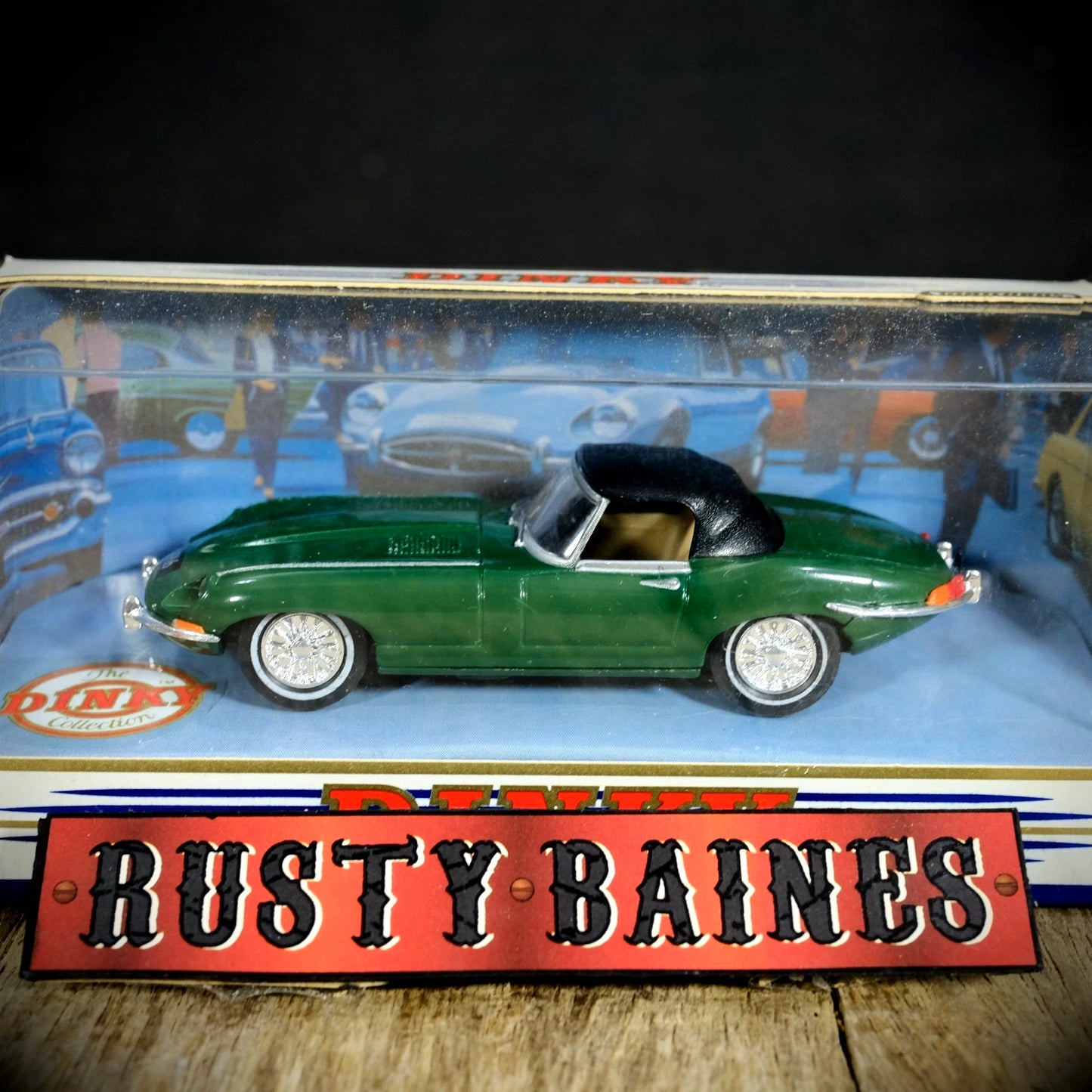 Matchbox Dinky Series Jaguar E-Type Cabrio, Green, Boxed