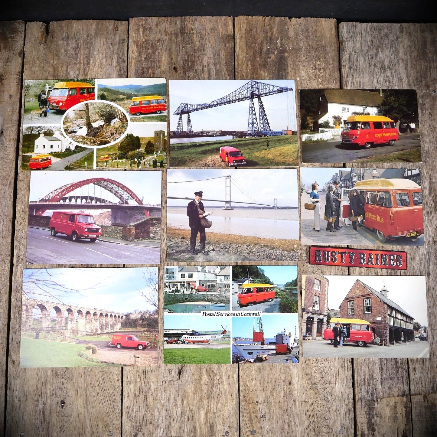 Postcard Bundle, Royal Mail Vans Etc. Humber Bridge, Cornwall, Sherpa.