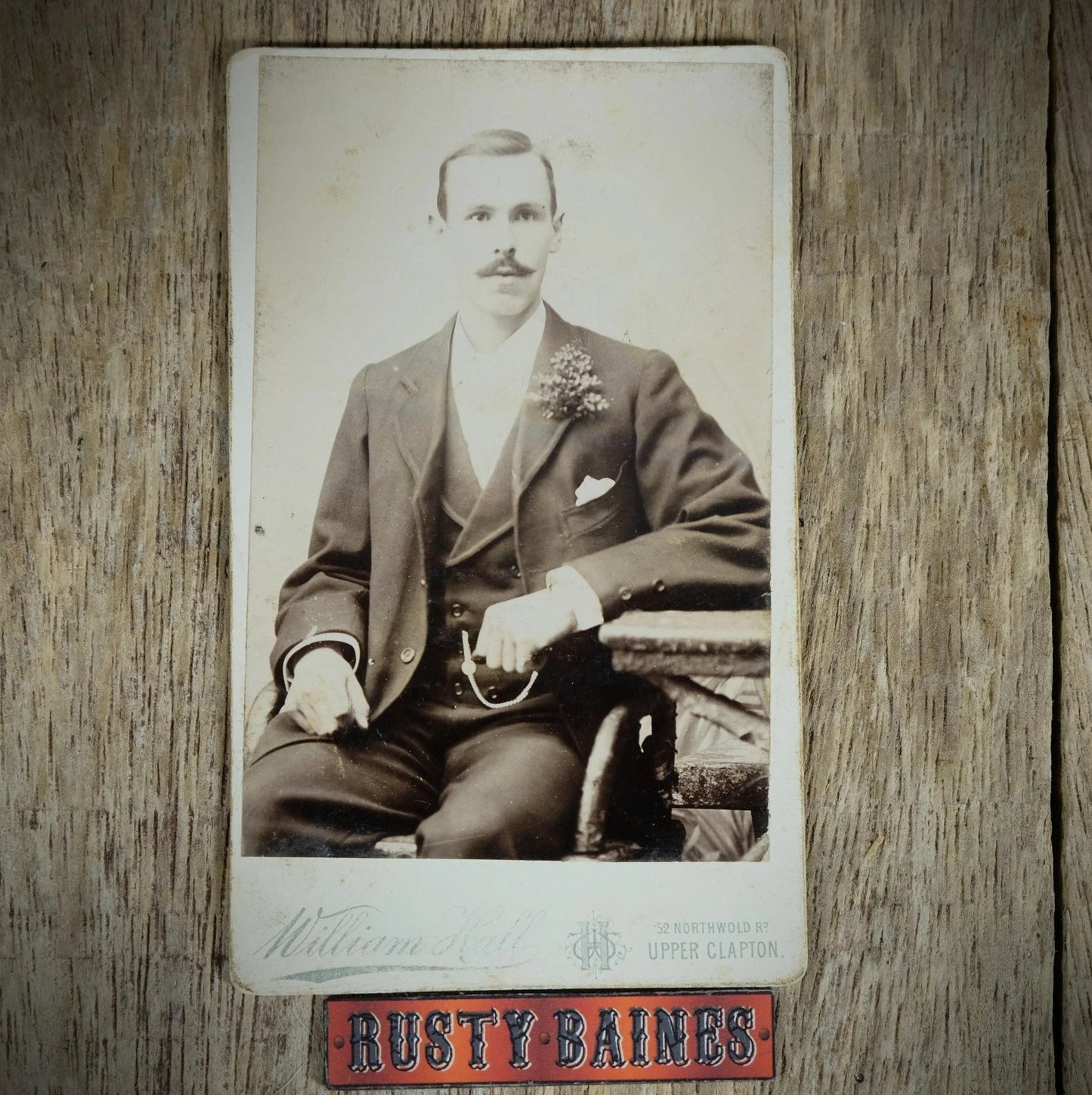 Carte de Visite (CDV) Portrait of Serious Looking Man in Suit, William Hull, Upper Clapton