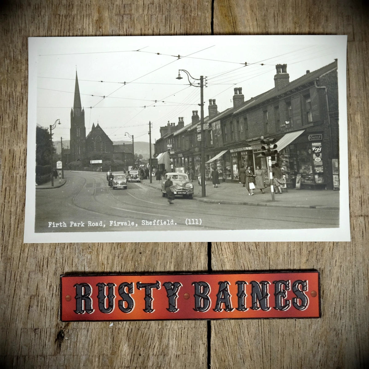 Postcard, Sheffield Firth Park Road, Firvale, Classic Cars, Real Photo