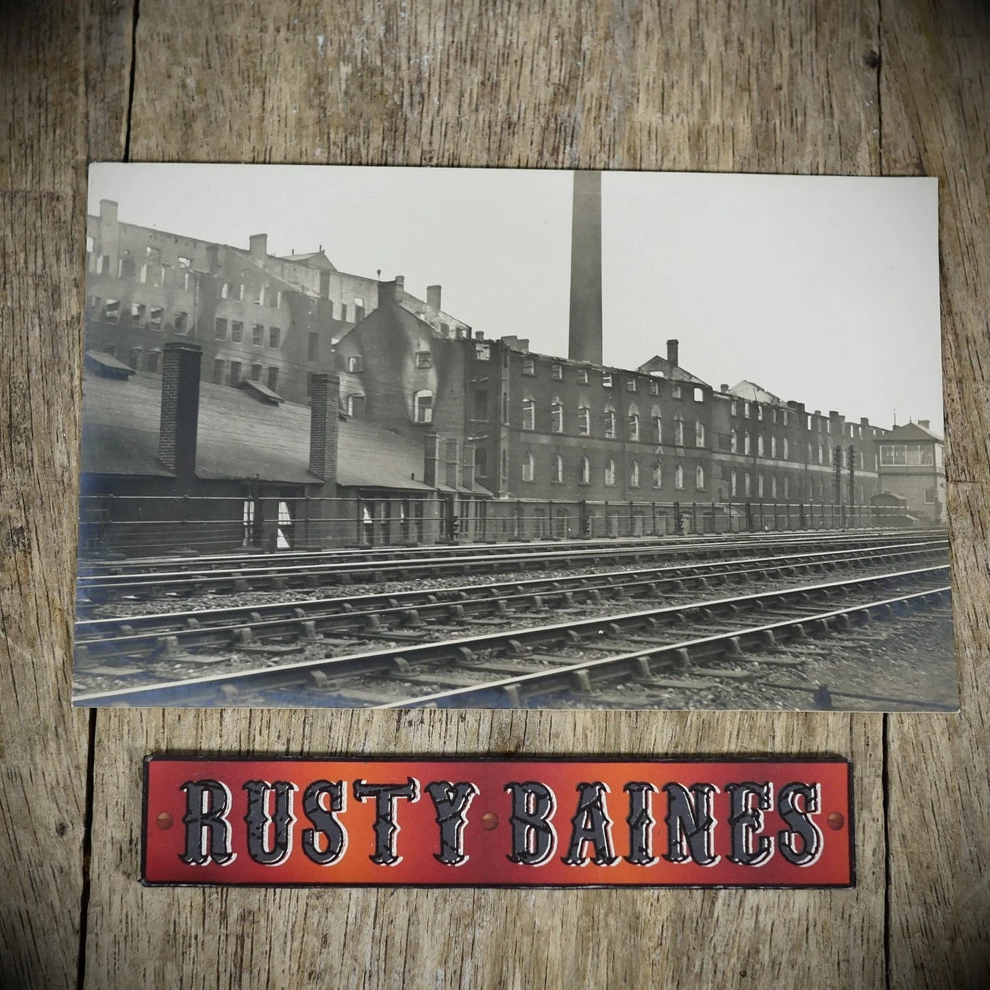 Postcard, Sheffield Fire 1921, Skelton Works Heeley, Sheaf Bank