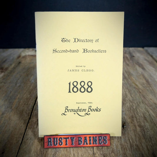 The Directory of Secondhand Booksellers 1888, 1988 Reprint Booklet