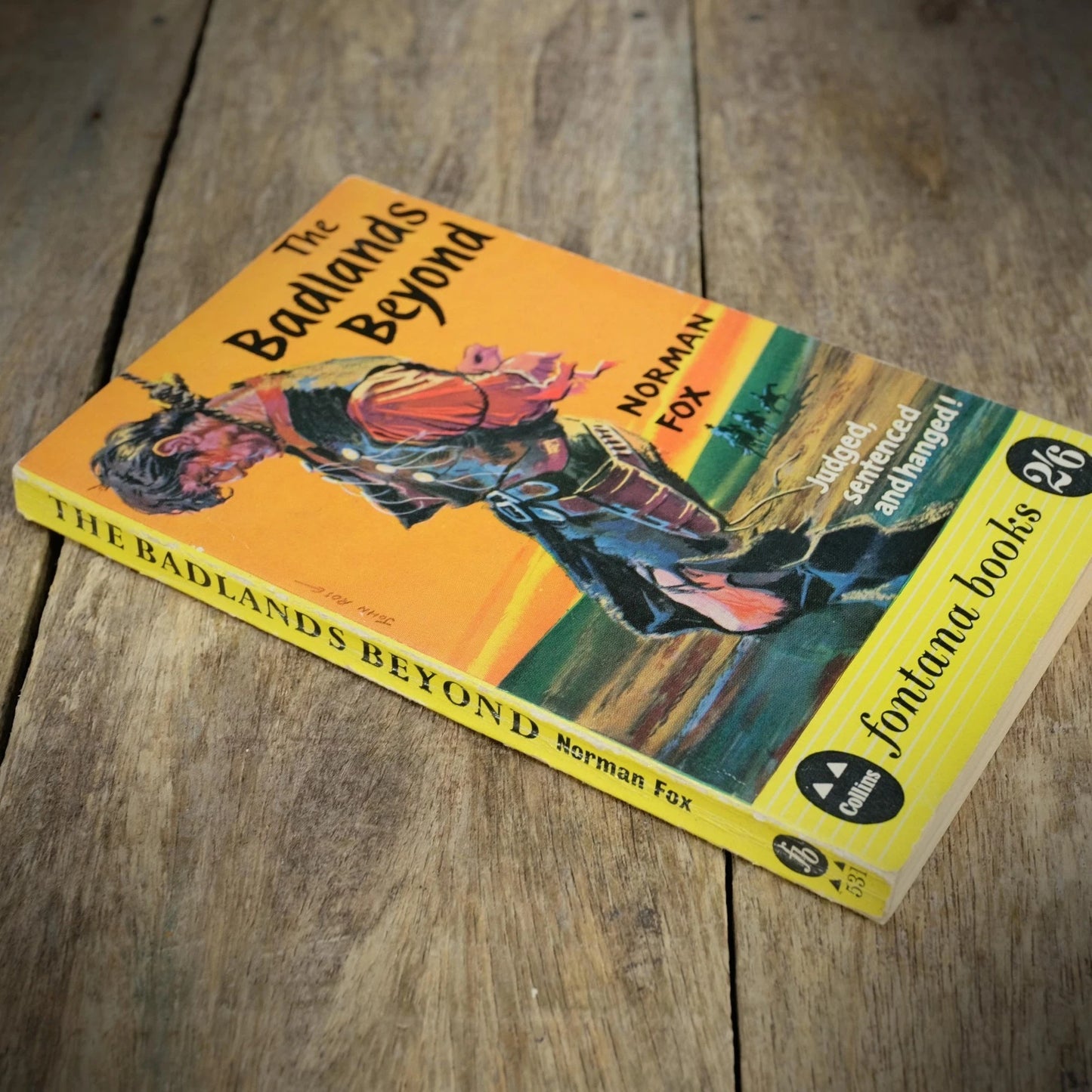 Vintage Western Paperback, The Badlands Beyond, Norman Fox, Fontana 1961