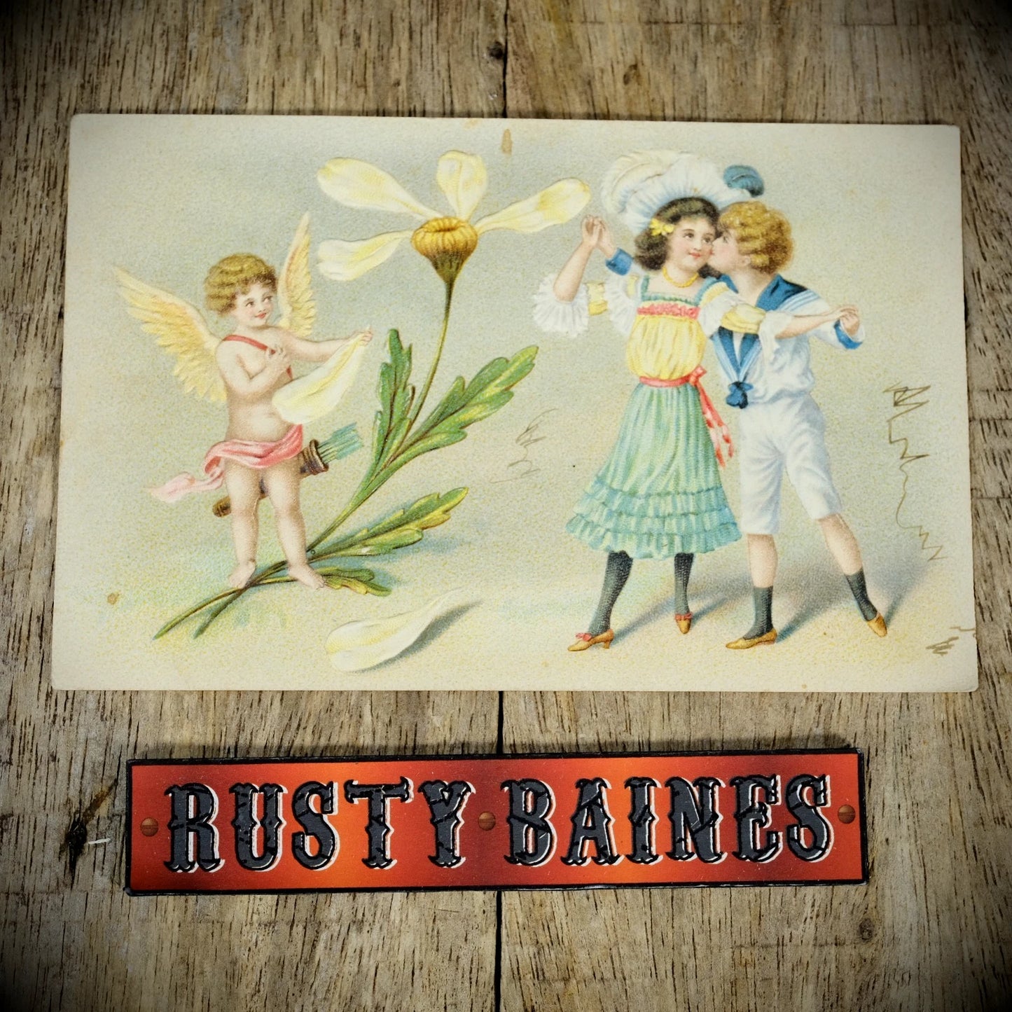 Postcard, Better Greetings Chromo Litho, Embossed Cherub Love Romance