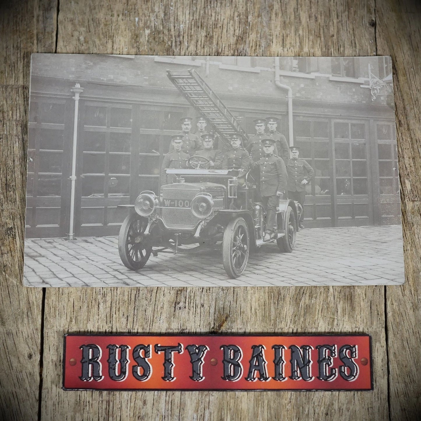 Postcard, Sheffield Fire Brigade Engine, Real Photo