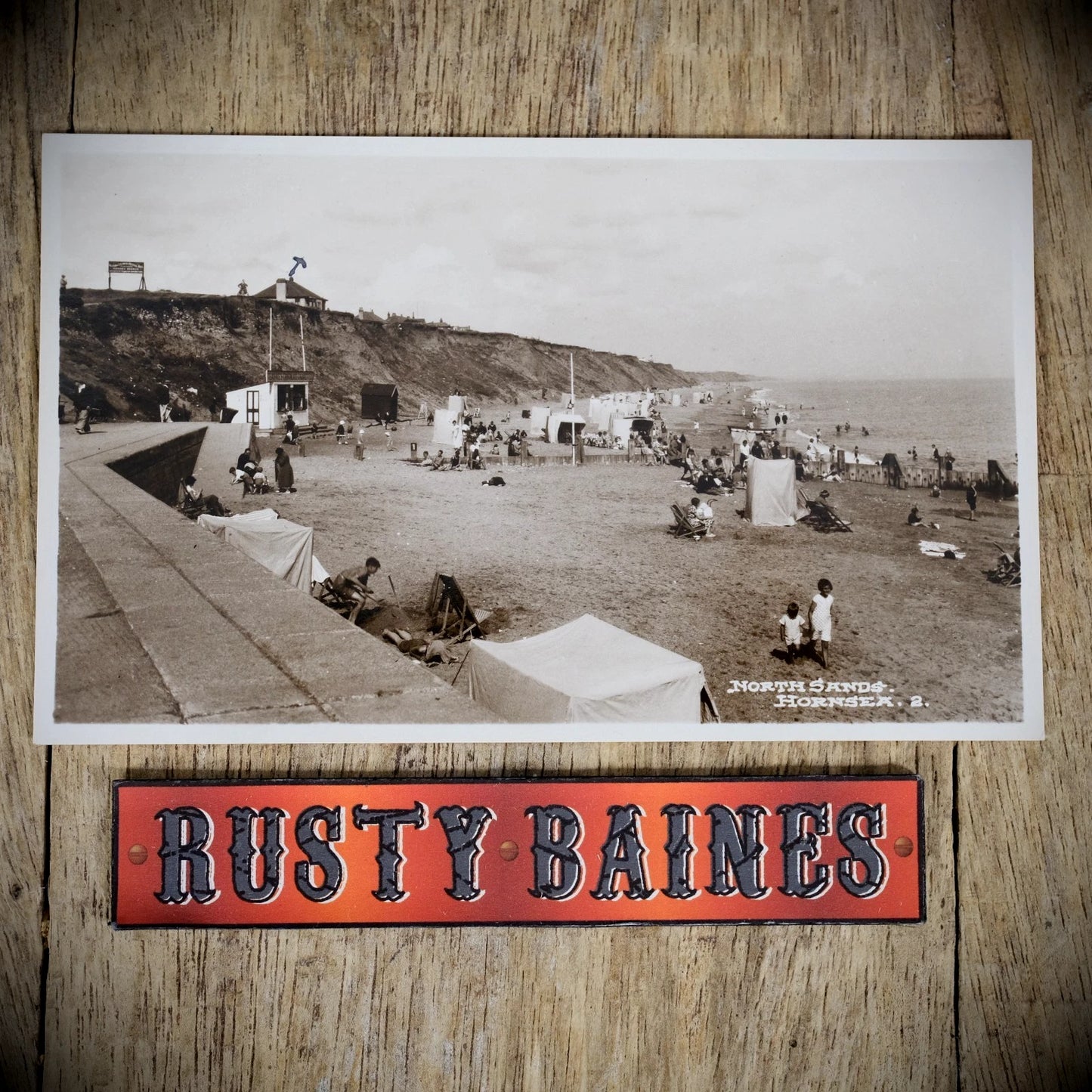 Postcard, Hornsea Beach, Bamforth Real Photo