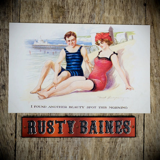 Postcard, Fred Spurgin Comic Bathing Suit Beauty Glamour Girl, Printed