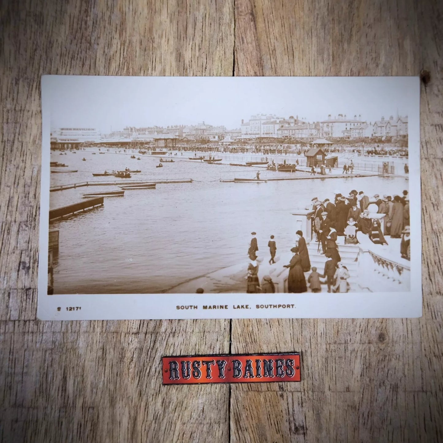 Vintage Postcard, Southport South Marine Lake, Real Photo