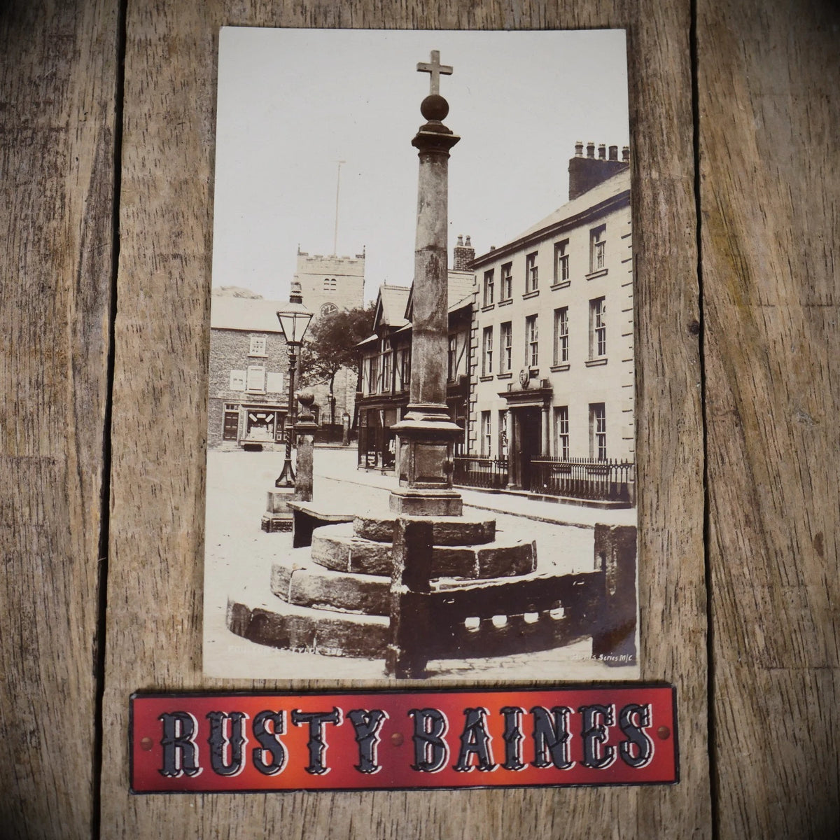 Postcard, Poulton la Fylde Cross, Real Photo