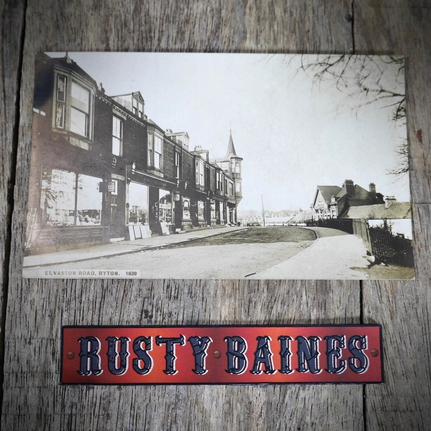 Postcard, Ryton, Elvaston Road Shops, Real Photo