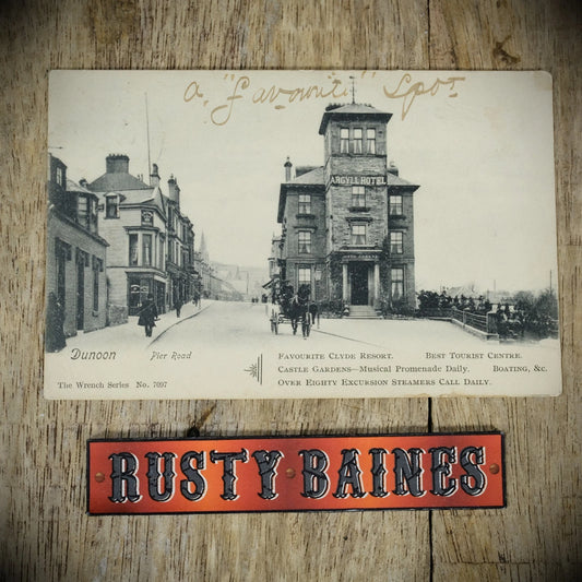 Postcard, Dunoon, Pier Road, Scotland, 1904 Argyll Hotel, Printed