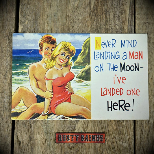 Postcard, Comic,Bamforth, Bikini Beauty, Moon Landing Joke
