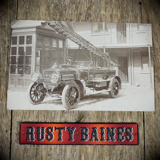 Postcard, Edwardian Sheffield Fire Engine, Real Photo