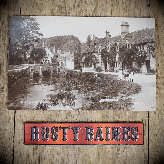 Postcard, Castle Combe Village Stream, 1926 Real Photo
