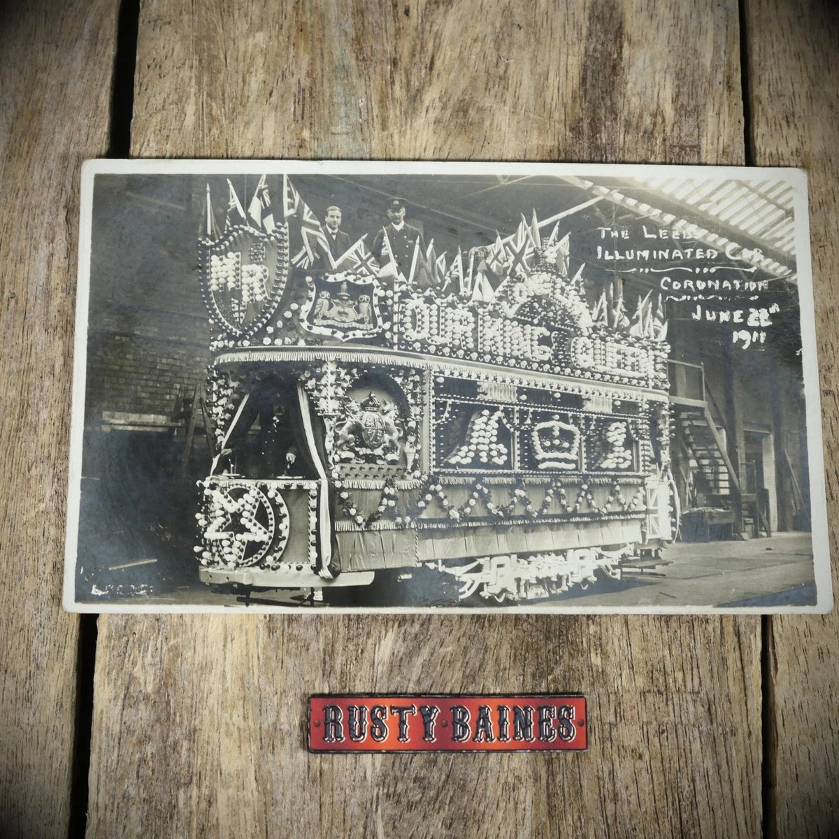 Postcard, Leeds Illuminated Tram Car 1911